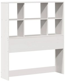 Cama com estante sem colchão 90x200 cm pinho maciço branco