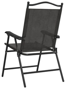 Cadeiras de jardim dobráveis 4 pcs aço/textilene cinza mesclado