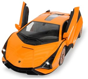 Carro Telecomandado Lamborghini Sián FKP 37 1:14 2,4GHz Portas manuais Laranja