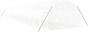 Estufa com estrutura de aço 54 m² 18x3x2 m branco