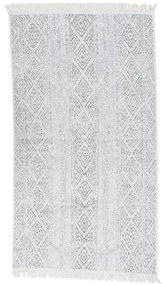 vidaXL Tapete 120x180 cm algodão cinzento-claro