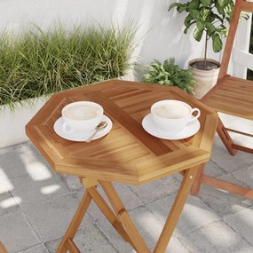 vidaXL Tampo de mesa octogonal 50x50x2,5 cm madeira de teca maciça