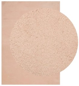 Tapete pelo curto macio e lavável HUARTE 120x170 cm rosa-pálido
