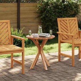 vidaXL Mesa Bistro de Jardim Ø70x75 cm Madeira Sólida de Teca