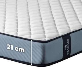 Colchão Viscoelástico Flow ViscoCare 1900 150x190 de alta firmeza com estrutura viscoelástica e multicamada de 21 cm