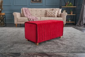 Pouffe Mabel – Vermelho – 80 cm x 40 cm x 40 cm