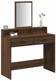 Mesa de Maquilhagem com Gavetas Castanho Carvalho 100x41x140 cm