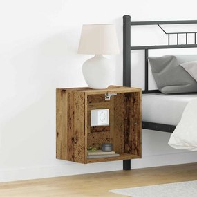 vidaXL Prateleira Flutuante com Luz LED com prateleira 2 pcs Castanho