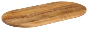 Tampo de mesa oval 110x50x3,8 cm madeira de mangueira maciça