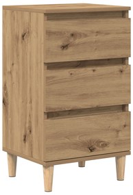 Mesa de cabeceira vidaXL Carvalho Artisan 40x35x70 cm Madeira de engen