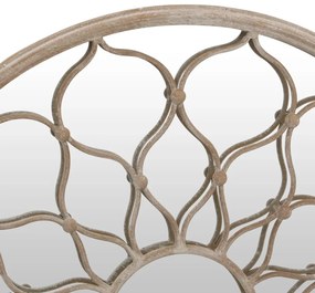 Espelho de jardim p/ uso exterior ferro 40x3 cm cor de areia