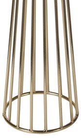 Conjunto de 2 castiçais em metal dourado e branco PORONG Beliani