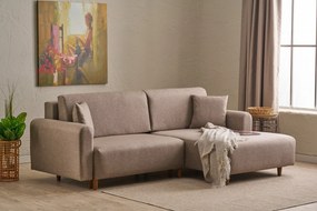 Sofá-Cama de Canto Mane – Castanho – 246x85x160 cm