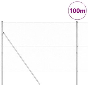 Cerca Hexagonal vidaXL 1,5x100 m Aço Galvanizado