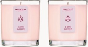 Velas perfumadas artesanais (flor de cerejeira), conjunto de 2