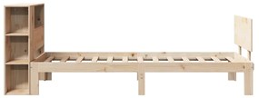 Cama com estante sem colchão 100x200 cm pinho maciço