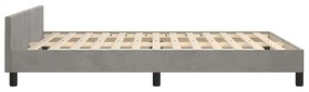 Estrutura de cama sem colchão 140x200 cm veludo cinzento-claro
