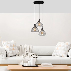 Candeeiro de Teto Chandelier Cafu – Preto Antigo – 49 x 49 x 121 cm