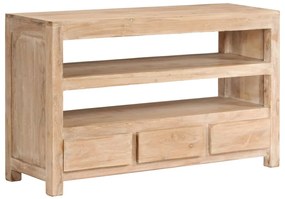 Móvel TV madeira de acácia maciça 90x30x55 cm castanho claro