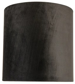 Abajur de veludo 25/25/25 preto - dourado