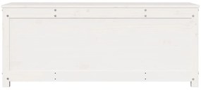 Caixa de arrumação 110x50x45,5cm madeira de pinho maciça branco