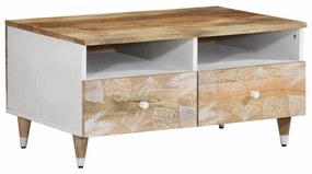 vidaXL Mesa de centro 80x54x40 cm madeira de mangueira maciça