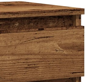 Mesas cabeceira 2pcs 40x35x50cm derivados madeira madeira velha