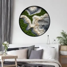 Autocolante redondo Árvore de musgo - Efeito epóxi transparente