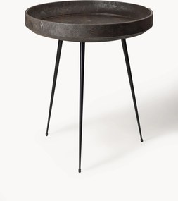 Mesa de apoio redonda em madeira de carvalho artesanal Bowl