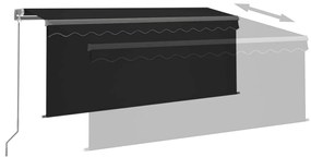Toldo retrátil manual com estore 3,5x2,5 m antracite