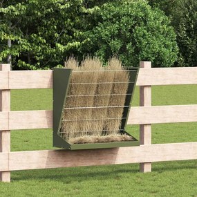 vidaXL Comedouro de Feno Verde Oliva 71 x 33 x 70 cm
