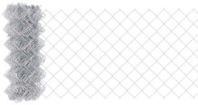 Conjunto de Postes de Cerca Prateado 0.6 x 10 m Aço galvanizado