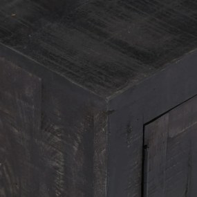 Móvel de TV 118x30x40 cm madeira de mangueira maciça preto