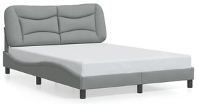 Estrutura de cama com LED sem colchão 120x200 cm tecido