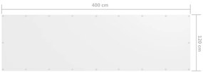 Tela de varanda 120x400 cm tecido Oxford branco
