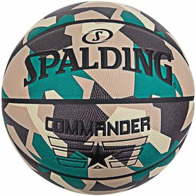 Bola de Basquetebol Commander Poly Spalding 84589Z Castanho Pele Sintético 7