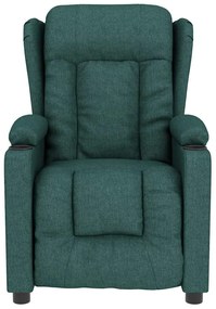Poltrona de massagens tecido verde-escuro