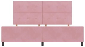 Estrutura de Cama vidaXL Rosa 200x200 cm Veludo