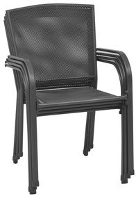 Cadeiras de jardim design rede 4 pcs aço antracite