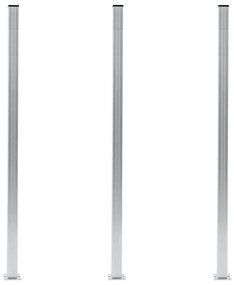 49077 vidaXL Postes de cerca 3 pcs alumínio 185 cm