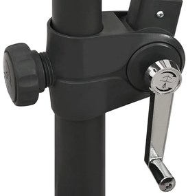Guarda-sol jardim cantilever c/ poste e luzes LED 300 cm areia