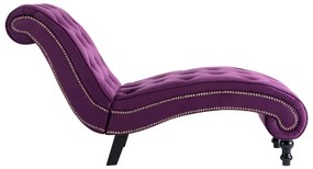 Chaise longue em veludo roxo