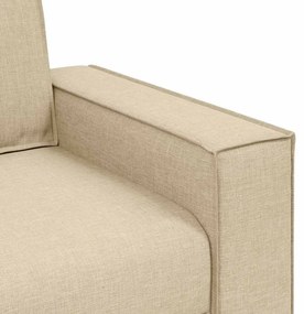 Sofá de 3 Lugares vidaXL Creme 180 cm em Tecido