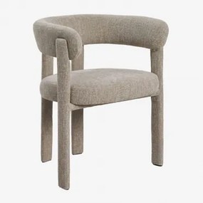 Pack De 2 Cadeiras De Jantar Estofadas Com Braços E Em Ferro Jolie Tessuto Grigio Talpa & Tecido Toupeira - Sklum