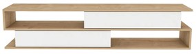 Móvel TV Cortez – Carvalho e Branco – 160 cm x 35,3 cm x 38,6 cm