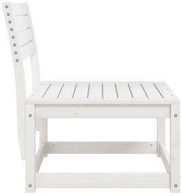 Sofá para jardim madeira de pinho maciça branco