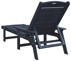 Espreguiçadeiras vidaXL 2 pcs Azul-marinho 162x53x98.5 cm HDPE