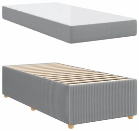 Estrutura da Cama Outros Cinzento-claro 90 x 200 cm tecido