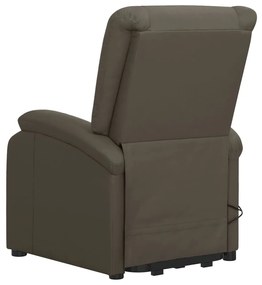 Poltrona de massagens elevatória couro artificial cinzento