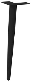 Pés para mesa de centro cônicos 4 peças preto 42-43 cm aço
